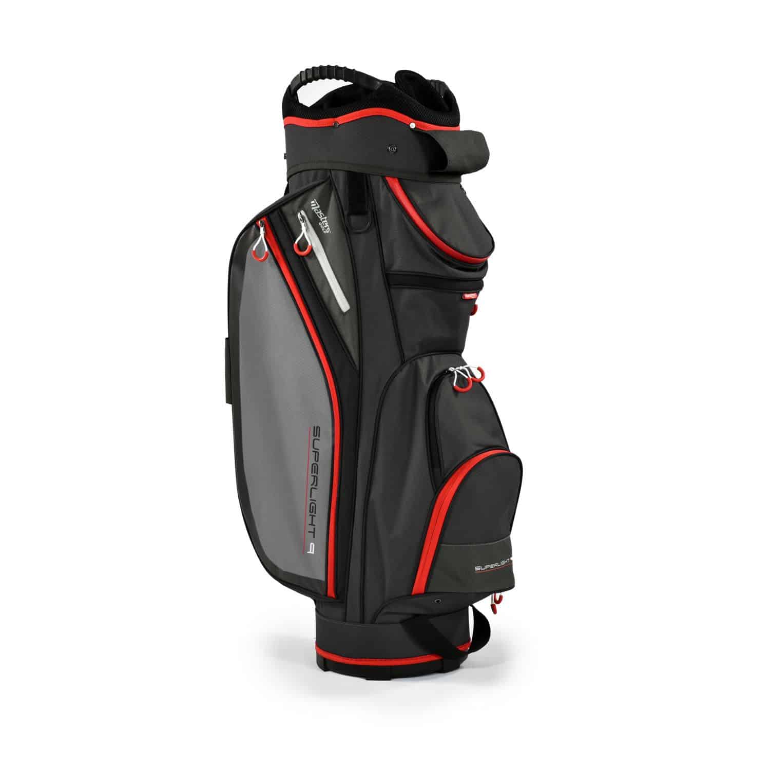 Masters Superlight Golf Trolley Cart Bag (Black/Red)